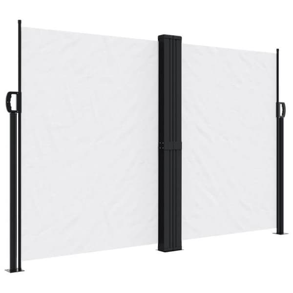 vidaXL Utfällbar sidokanvas vit 160x600 cm 4004631