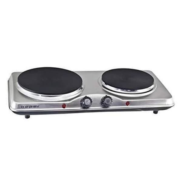 Elektrisk Spisplatta - BEPER - 90.825 - Silver - 1000 W - Dubbel Platta