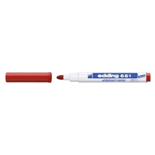 Whiteboard marker - EDDING - e661 - Torkbar - Röd - Filttusch