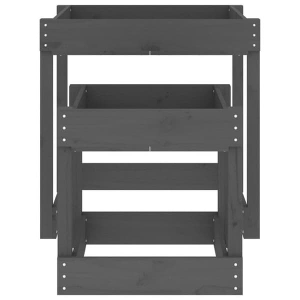 Sandbord 2 st grå massivt furu