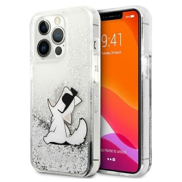 Karl Lagerfeld Coque iPhone 13 Pro Max 6,7" Silver - Testad skydd 2 m
