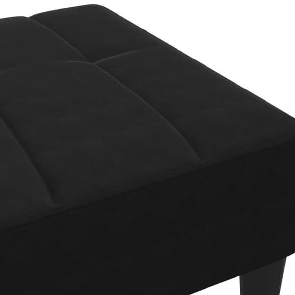 Repose pied svart 77x55x31 cm sammet