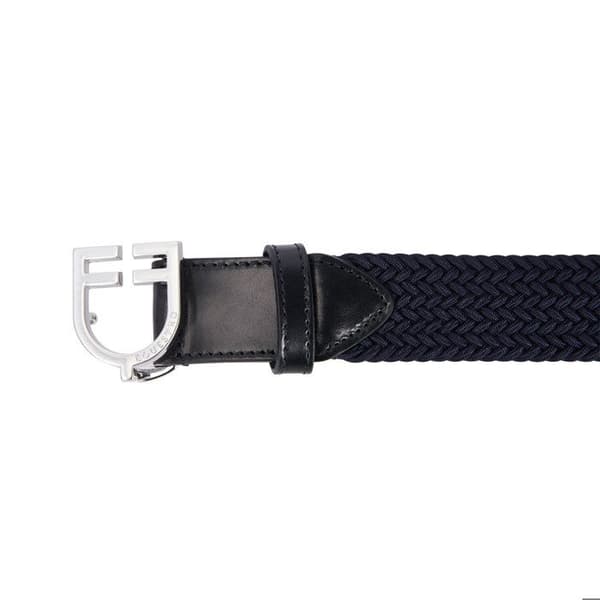 Elastisk bälte med läderlogobuckle för kvinnor Equestro