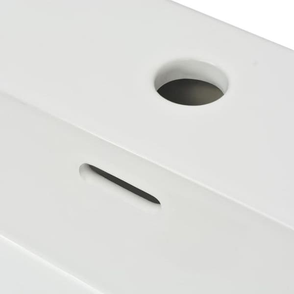 VIDAXL vit keramisk diskho - 76x42,5x14,5 cm - Rektangulär - Fristående