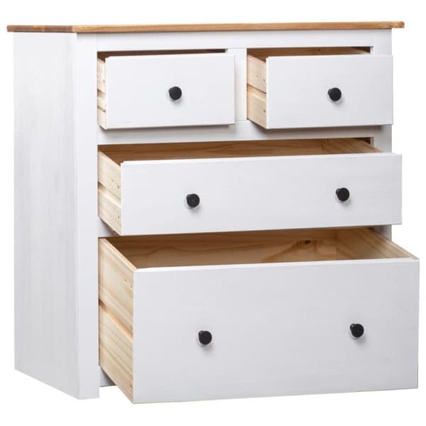 vidaXL Skänk Vit 80x40x83 cm Pine Panama Range 282657