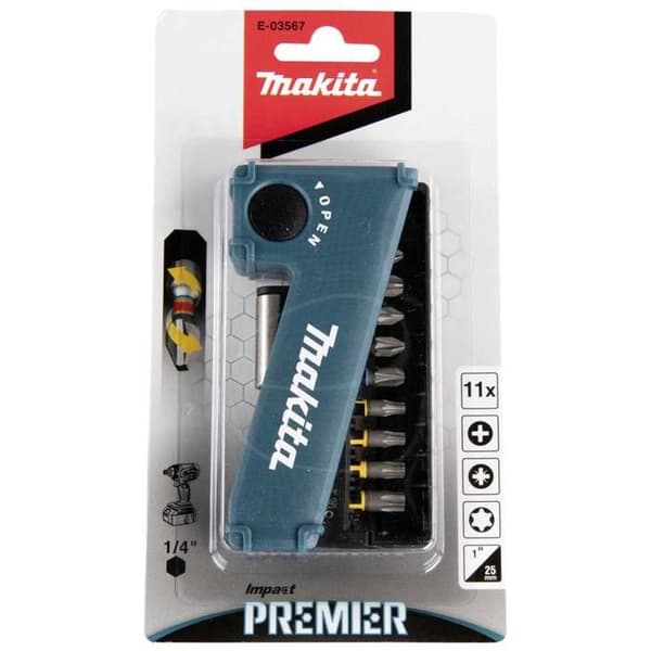 Makita E-03567 Set med bits teknologi Torsion Control