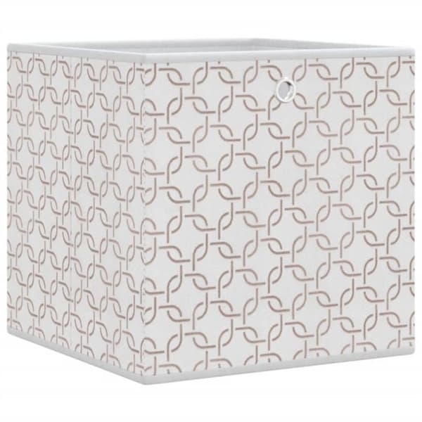 Fällbara förvaringslådor 4 st kräm tyg nonwoven