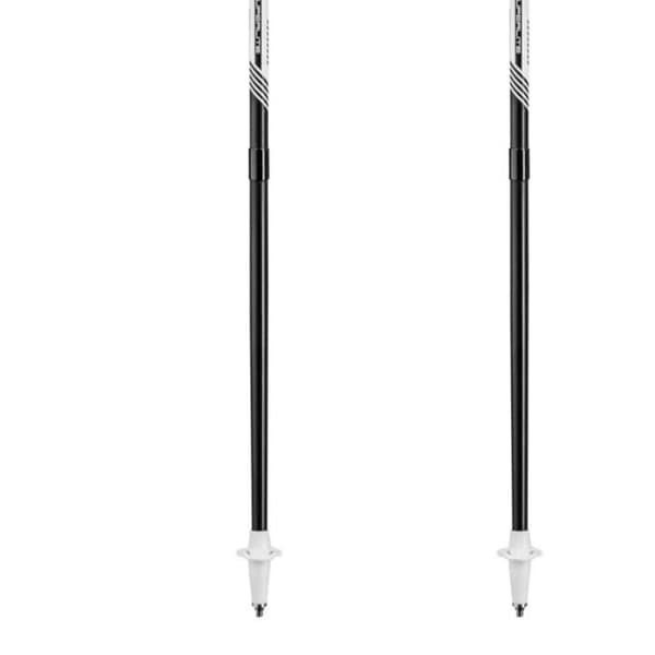 LEKI Cross Trail FX Superlite Compact – Fällbart kolfiber vandringsstavar 100–120 cm (Svart/Vit)