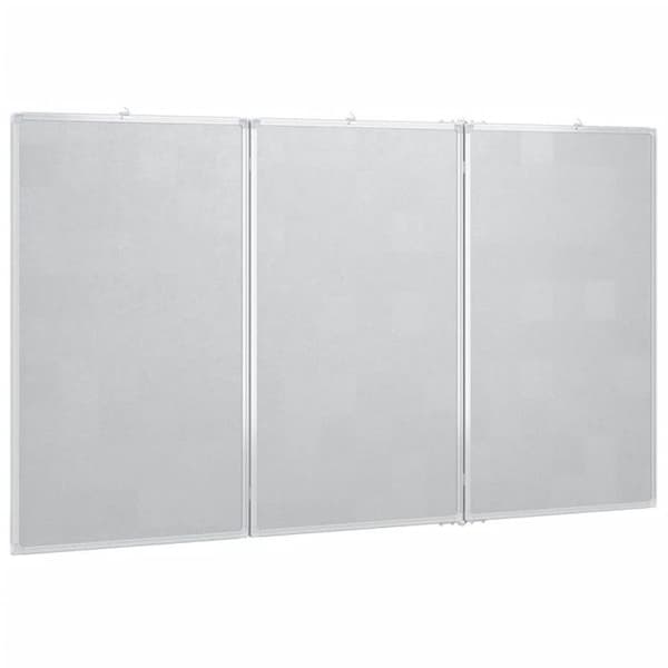 Fällbart magnetiskt whiteboard 150x100x1,7 cm aluminium