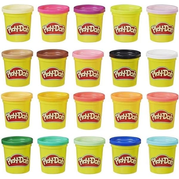 Play-Doh 20 Jars Modeling Compound, Super Colors, 84 g vardera