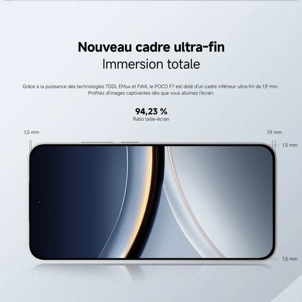 POCO F7 Vit 12 GO + 256 GO - SMARTPHONE