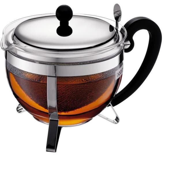Teapot - BODUM - Chamboard - Sikt av rostfritt stål - 1,3 l - Blank