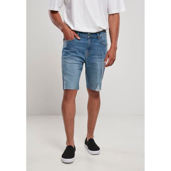 Korta jeans - Urban Classics - Herr - Blå - Regular - Denim stretch 9,5 oz