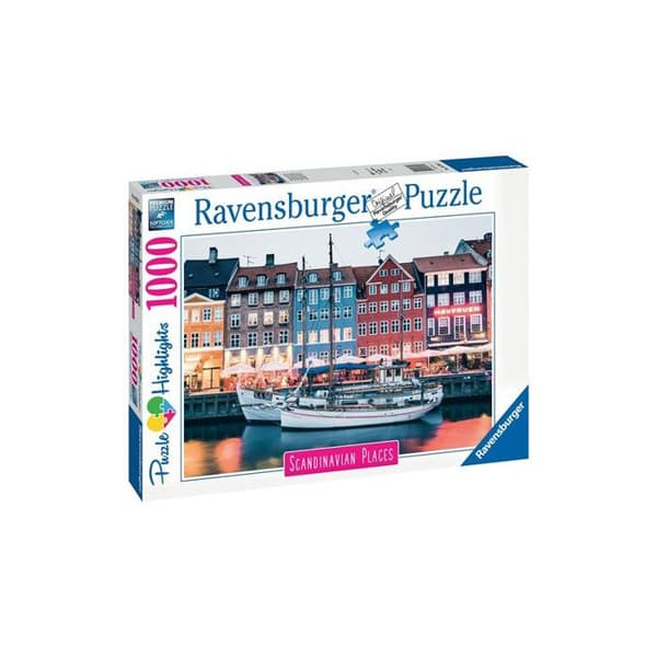 Pussel 1000 bitar Ravensburger Nyhavn Köpenhamn