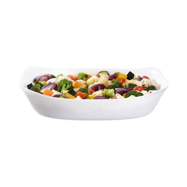 Vit ugnsform 34 x 25 cm Smart Cuisine Wavy - Luminarc