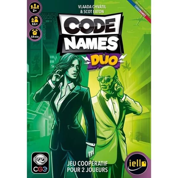 IELLO Codenames Duo Ny Utgåva – Kooperativt deduktionsspel för 2 spelare – Kommunikation och logik