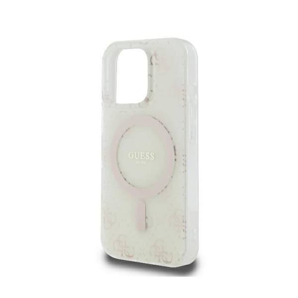 Coque Guess IML 4G Bakgrund MagSafe för iPhone 16 Pro - Vit