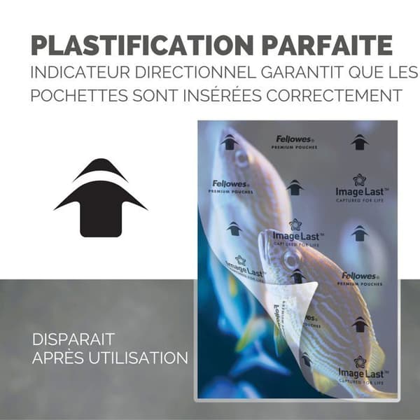 Fellowes Plastfickor A4 80 µm (2×80) Glansig - Pack 5×100 (500 st)