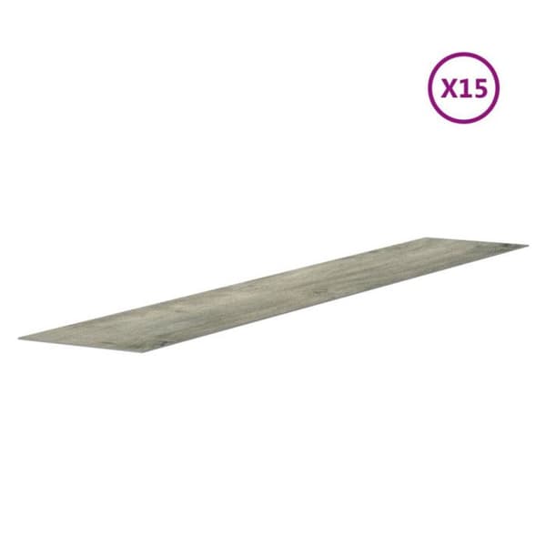 vidaXL Väggpaneler Träutseende Grå PVC 2,06 m² 351818