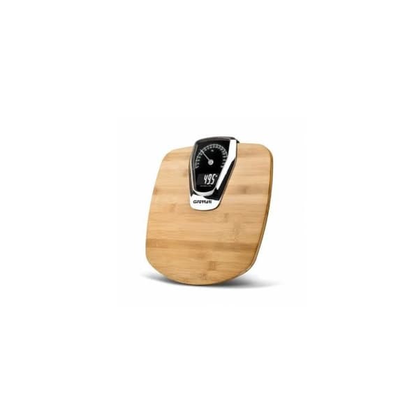 Analogisk Personvåg - FORMULA - ELEGANCE - Bambu - 180kg - Dubbel LCD-display
