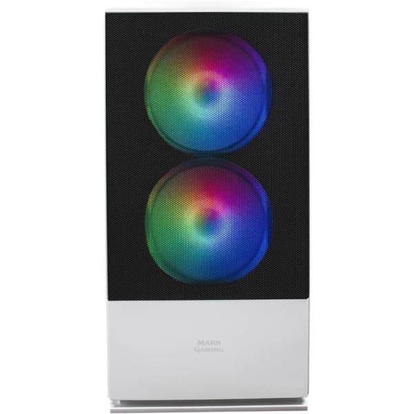 MicroATX PC-chassi - Mars Gaming - MCZW Vit - RGB - MESH-panel - Vattenkylning