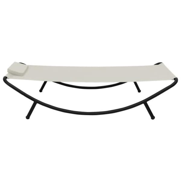 vidaXL Trädgårdsbädd Kräm 200x90 cm Stål