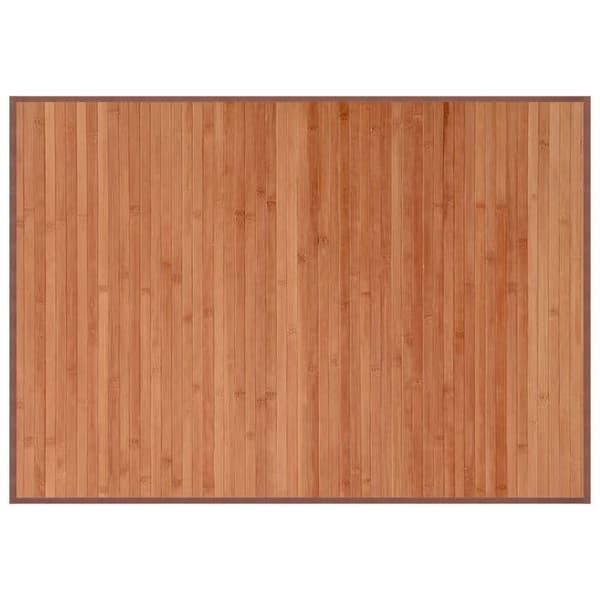 vidaXL Rektangulär matta brun 70x100 cm bambu, vardagsrumsmatta, köksmatta, rektangulär matta, sovrumsmatta 376866