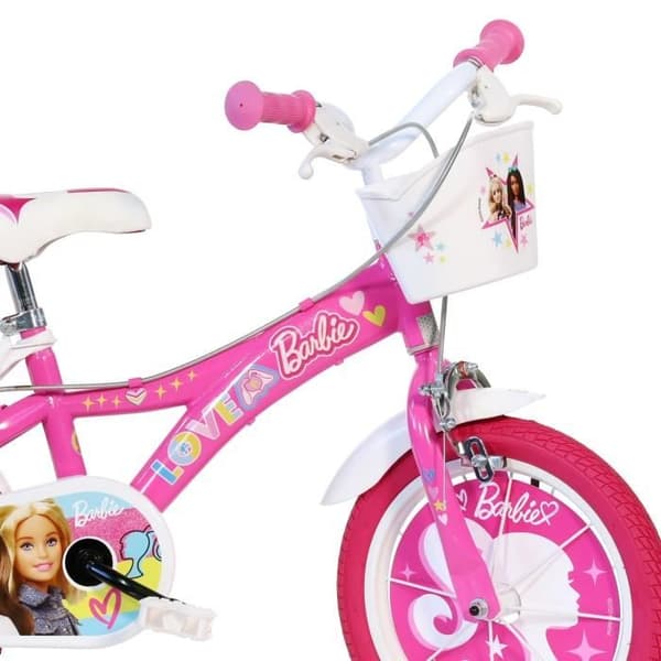 DINOBIKES Barncykel 14 tum Barbie – 4-6 år, rosa
