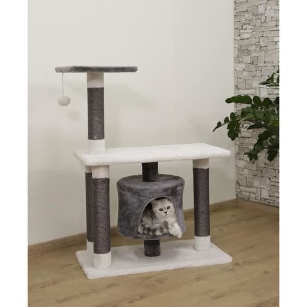 KERBL - Kattens år JADE DARKLIGHT 96 cm, vit/grå