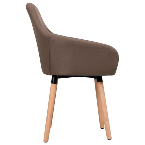 vidaXL Matstolar set om 2 brun tyg 283462
