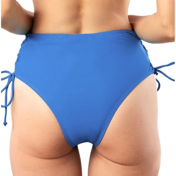 Bas de bikini för kvinnor Sun Project - Blå kung - Hög midja - Tanga-skärning