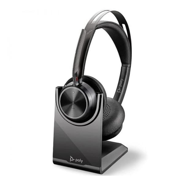 HP Poly Voyager Focus 2 Bluetooth Stereo över-ear headset svart med brusreducering dators headset