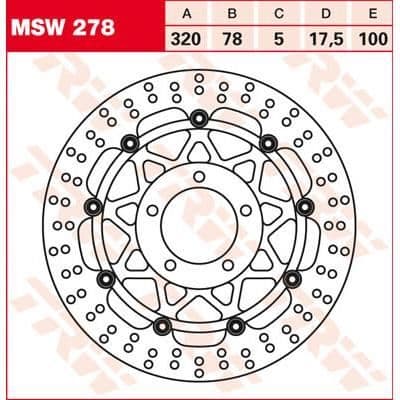 TRW Lucas bromsskiva MSW278, simning - -TRIUMPH