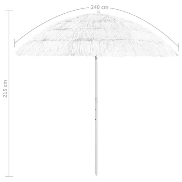 vidaXL Parasoll Vit 240 cm