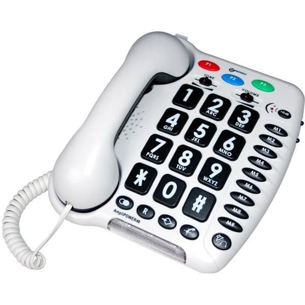 GEEMARC AMPLIPOWER 40 Senior Big Key fast telefon - Vit