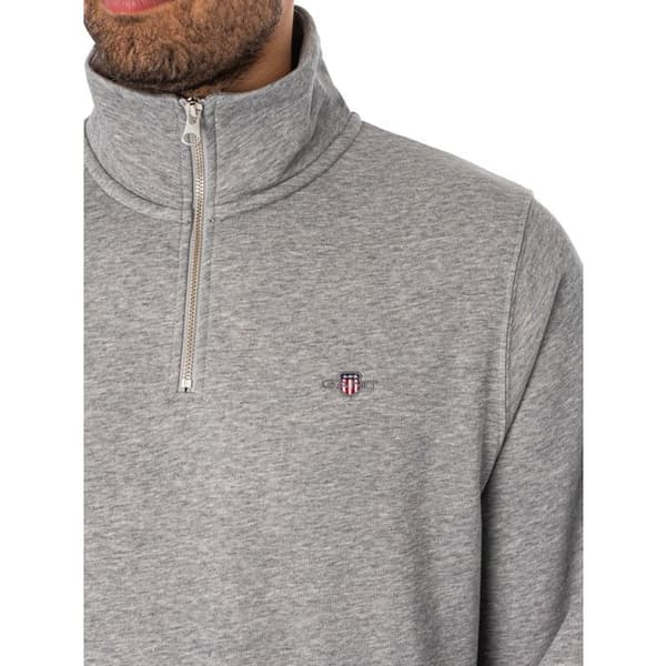 Sweatshirt med dragkedja 1/4 Regular Shield - GANT