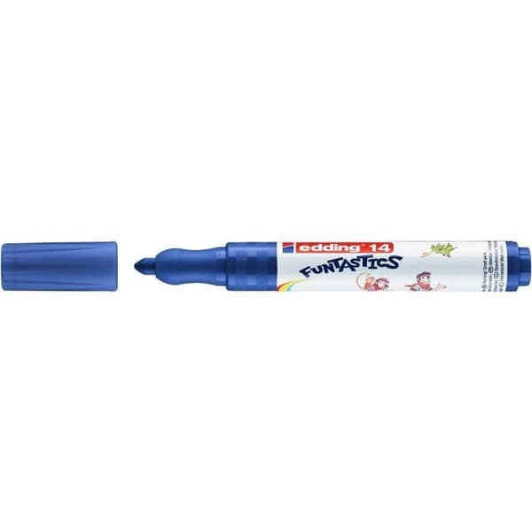 Färgpennor - EDDING - 14 - Spets 3 mm - Blå - Utan spår