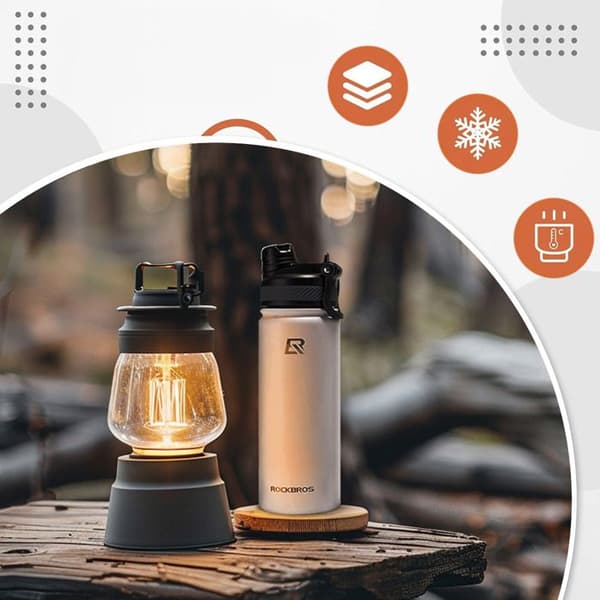Isolerad cykelflaska, 620 ml, vit
