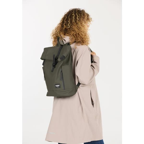 Ryggsäck - VÄDERRAPPORT - Brons - Rulltopp - 100% PU - Kaki