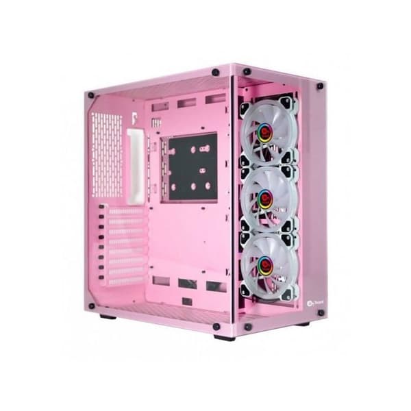 PC-chassi - Talius - Cronos RGB - ATX - 3 fläktar - Rosa