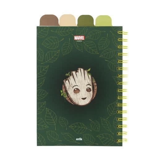 Anteckningsblock - MARVEL - Groot - A5 - Mjuk pärm - 80 linjerade blad