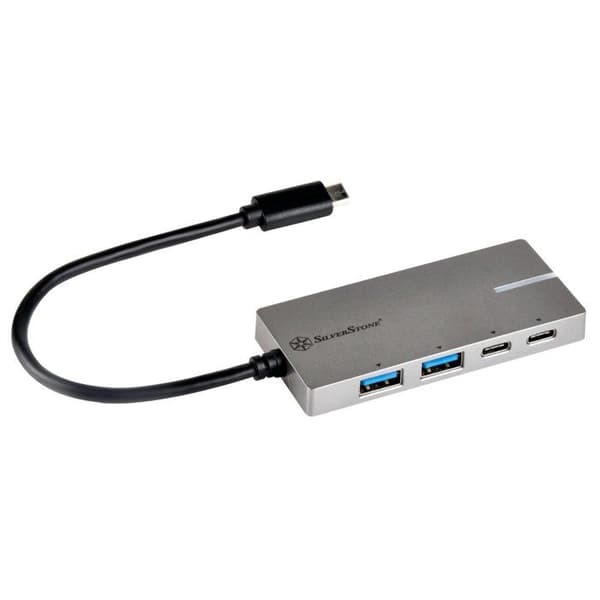 Silverstone SST-EP09C USB 3.1-C kortläsare -Port Silver 0,000000