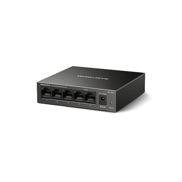 Gigabit Ethernet-switch - MERCUSYS - MS105GS - 5 portar - Metallchassi - Tyst
