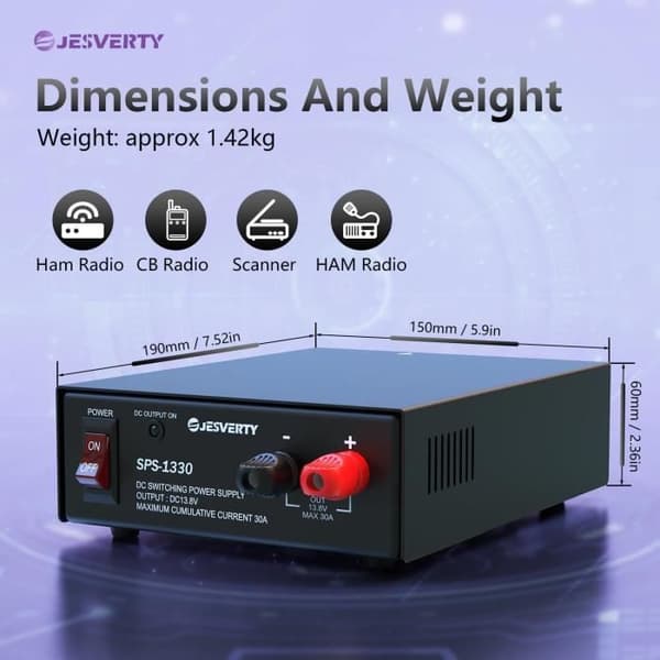 Kompakt Universell Strømforsyning for Benk - Jesverty SPS-1330