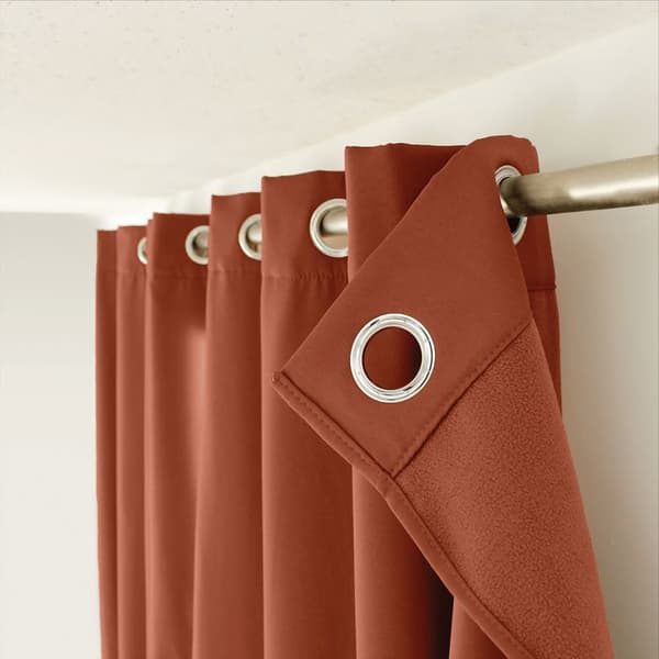 Mikrofibertemperaturgardin med foder Terracotta 135x240 cm