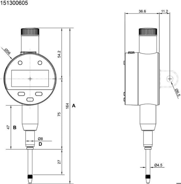 Digital komparator - LIMIT - DDA0-25.4 - Längd - Trådlös