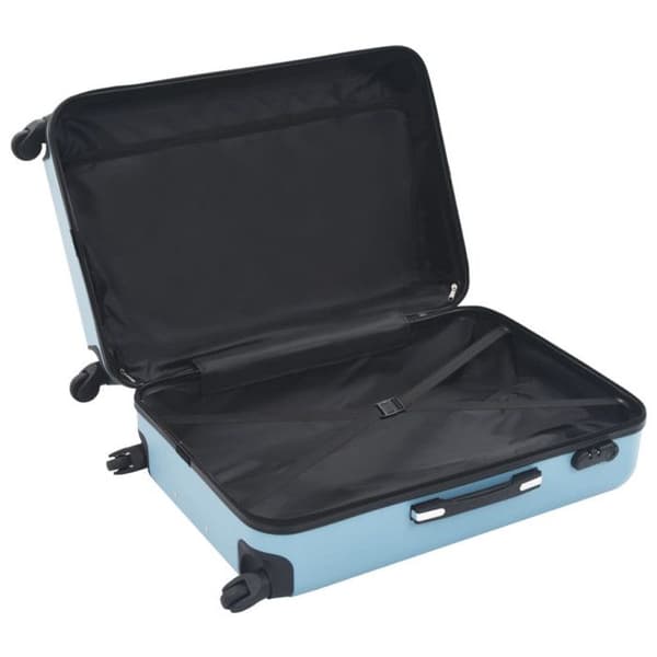 vidaXL Hardside resväska 3 st Blå ABS 91889