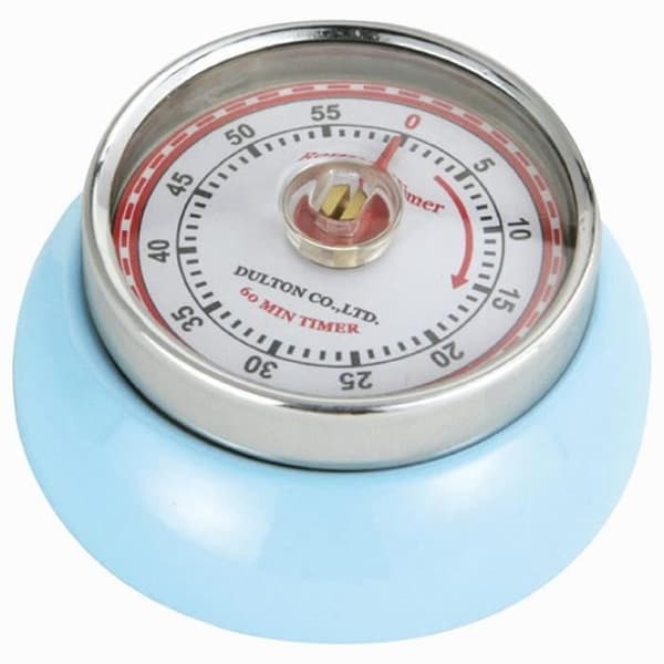 Köks timer - GLOP STUDIO - Hastighet - Ljusblå - Ø 7 cm - Mekanisk - Magnetisk