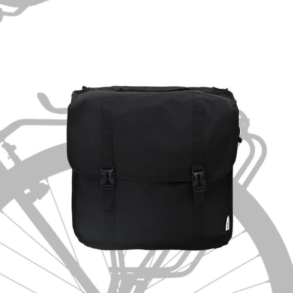 Cykelväska - Dubbel 48 L - Svart - Polyester - Smart fästsystem