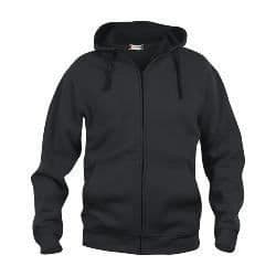 SVART HOODY JACKA MED FULL ZIP